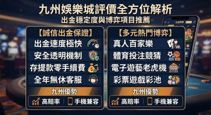 出金穩定度與博弈項目推薦