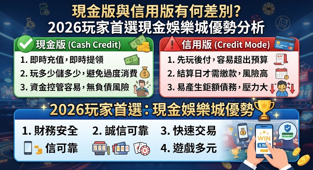 立即了解現金版與信用版核心差異，聰明選擇安全遊玩管道